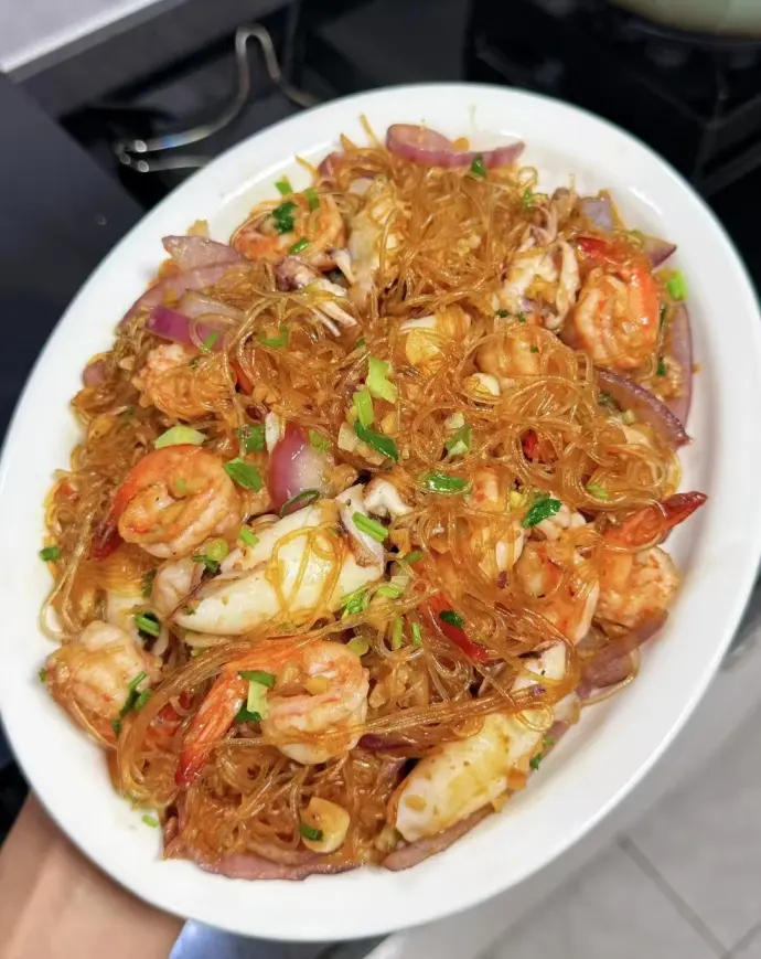 海鲜炒粉丝