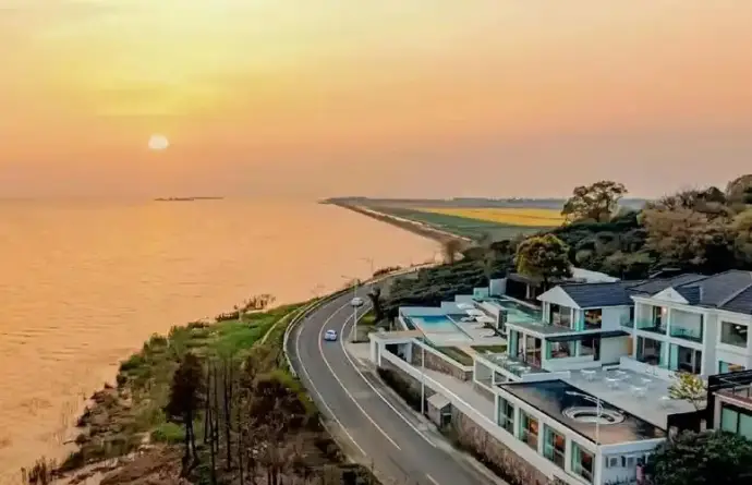 观湖州日落夜景酒店